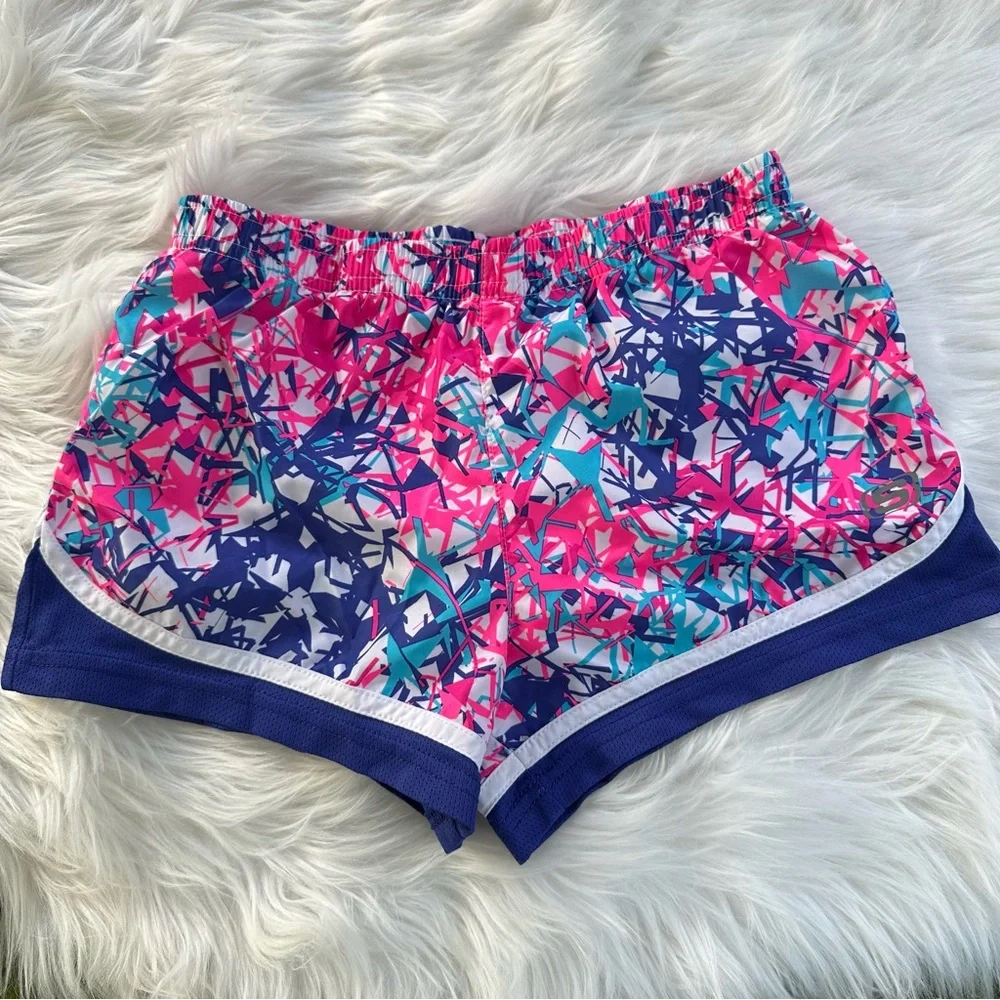 5x$25 Skechers Active Elastic Waistband Mesh Detail Lined Shorts, 10
